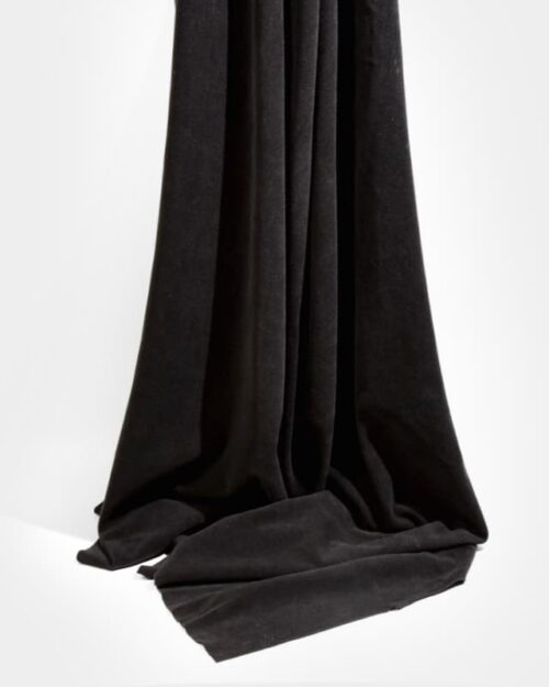 Flame Retardant Warp brushed Knitted Fabrics in Black, Polyester, 150cm Width