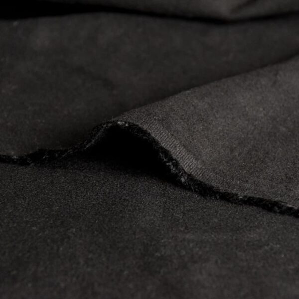 Flame Resistant Brushed Fabric for Home Textile in Black, Polyester, 150cm Width