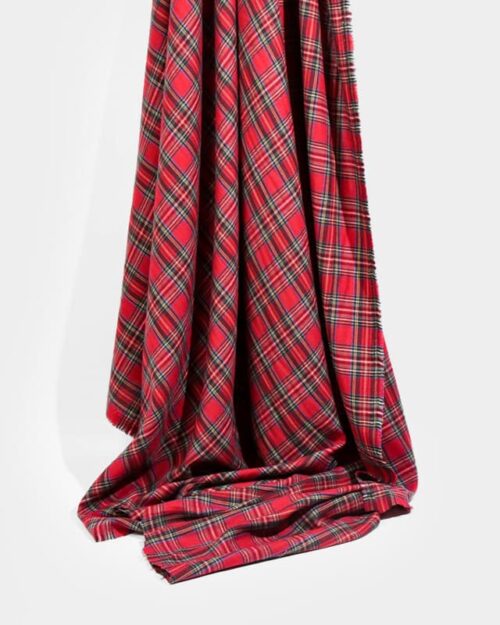 Inherent Flame Retardant Check Fabrics Polyester Flame Resistant Woven for Kids
