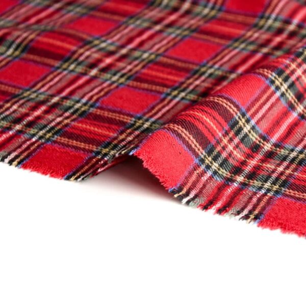 Inherent Flame Retardant Check Fabrics Polyester Flame Resistant Woven for Kids