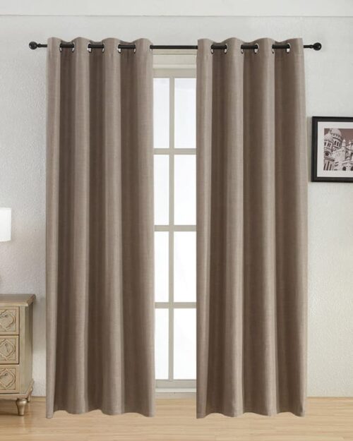 Fire Resistant Linen Curtains 3 Pass Blackout Curtain Begoodtex