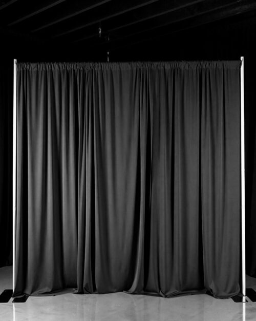 Fire Retardant Premier Fabric Backdrop With Rod Pockets Curtains For Exhibition Show Display