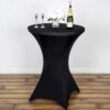 Begoodtex Flame Retardant Spandex Table Cover for Round Cocktail Bar
