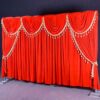 Fire Retardant Polyester Upholstery Velvet Stage Velvet Curtain Drapes For Theater