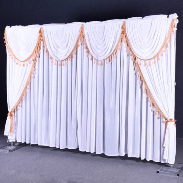 Fire Retardant Polyester Upholstery Velvet Stage Velvet Curtain Drapes For Theater