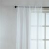 Fire Retardant Voile Fabric Rod Pocket Window Treatment Transparent Sheer Curtains