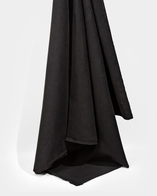Flame Retardant Brushed Fabric for Industry in Black, Polyester,150cm Width