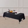 Flame Retardant Rectangular Polyester Table Cloth For Wedding Dining Party