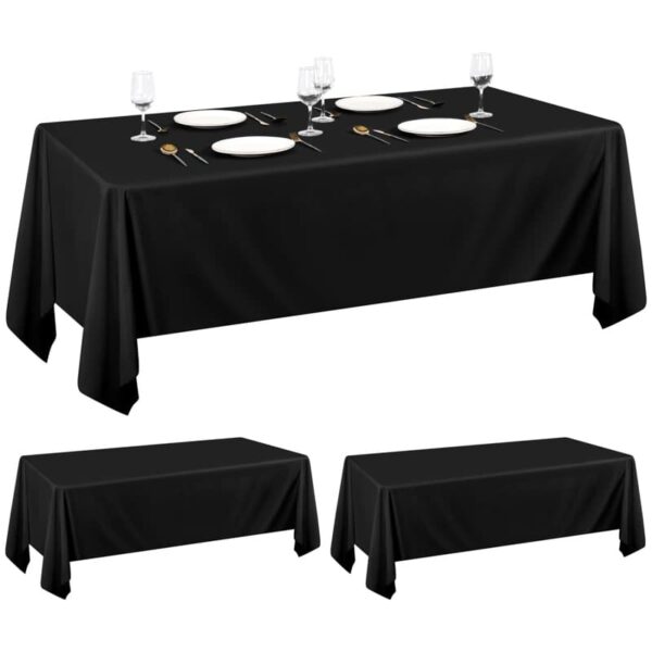 Flame Retardant Rectangular Polyester Table Cloth For Wedding Dining Party