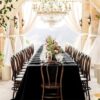 Flame Retardant Rectangular Polyester Table Cloth For Wedding Dining Party