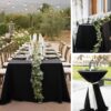 Flame Retardant Rectangular Polyester Table Cloth For Wedding Dining Party