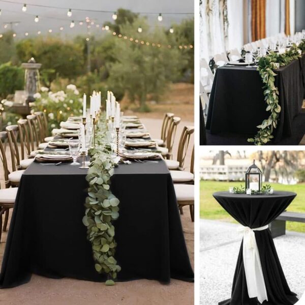 Flame Retardant Rectangular Polyester Table Cloth For Wedding Dining Party