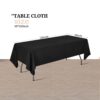 Flame Retardant Rectangular Polyester Table Cloth For Wedding Dining Party
