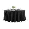 Flame Retardant Poly Premiere Fabric Round Table Cloth For Wedding Banquet Parties