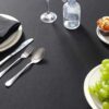 Flame Retardant Poly Premiere Fabric Round Table Cloth For Wedding Banquet Parties