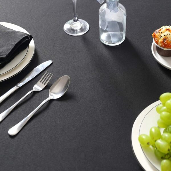 Flame Retardant Poly Premiere Fabric Round Table Cloth For Wedding Banquet Parties