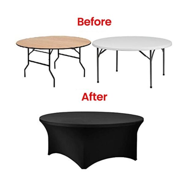 Begoodtex Round flame retardant elastic spandex table cloth