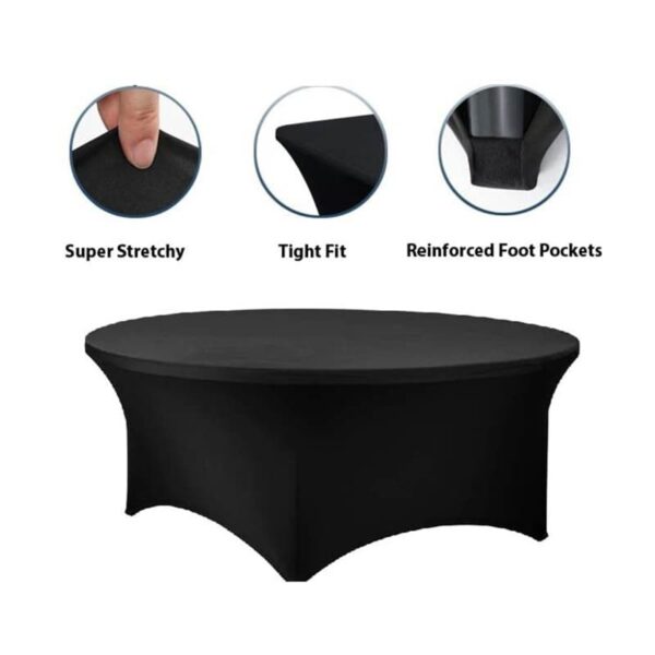 Begoodtex Round flame retardant elastic spandex table cloth