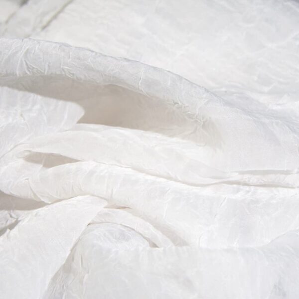 Permanent Flame Retardant Embossing Fabric for Curtains in White, 300cm Width