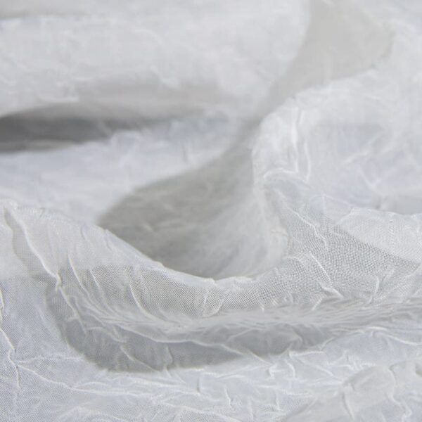 Permanent Flame Retardant Embossing Fabric for Curtains in White, 300cm Width