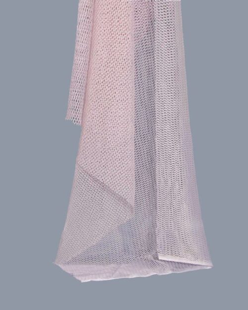Permanent Flame Retardant Mesh Fabric in LightPink for Home Textiles – 100% Polyester
