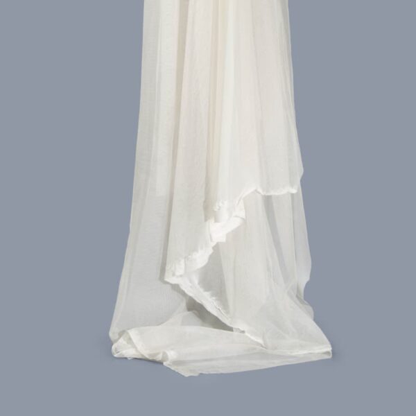 Inherent Flame Retardant Mesh Fabric in White for Home Textiles – 100% Polyester