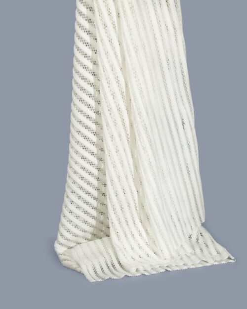 Permanent Fire Resistant Mesh Fabric in White for Hotels – 100% Polyester