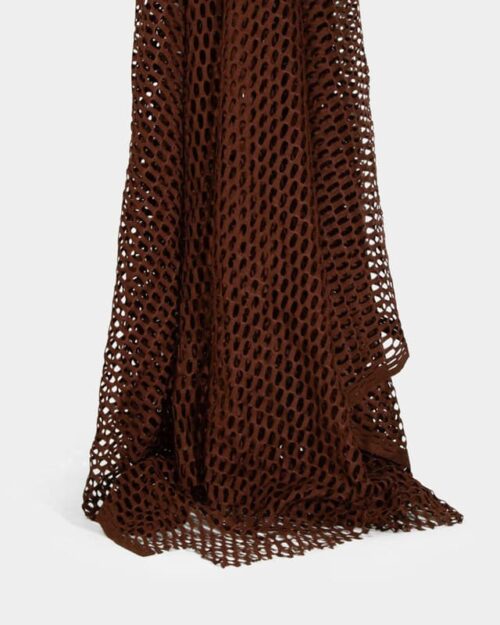 Permanent Fireproof Mesh Fabric in Brown for Upholstery – 100% Polyester