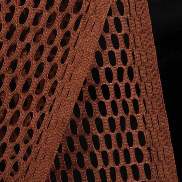 Permanent Fireproof Mesh Fabric in Brown for Upholstery – 100% Polyester
