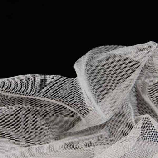 Inherent Flame Retardant Mesh Fabric in White for Home Textiles – 100% Polyester