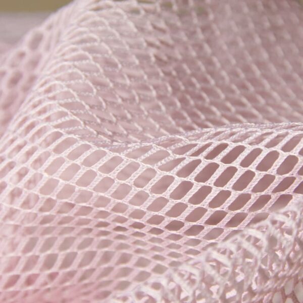 Permanent Flame Retardant Mesh Fabric in LightPink for Home Textiles – 100% Polyester