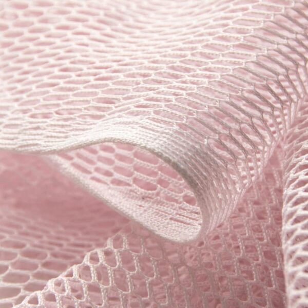 Permanent Flame Retardant Mesh Fabric in LightPink for Home Textiles – 100% Polyester