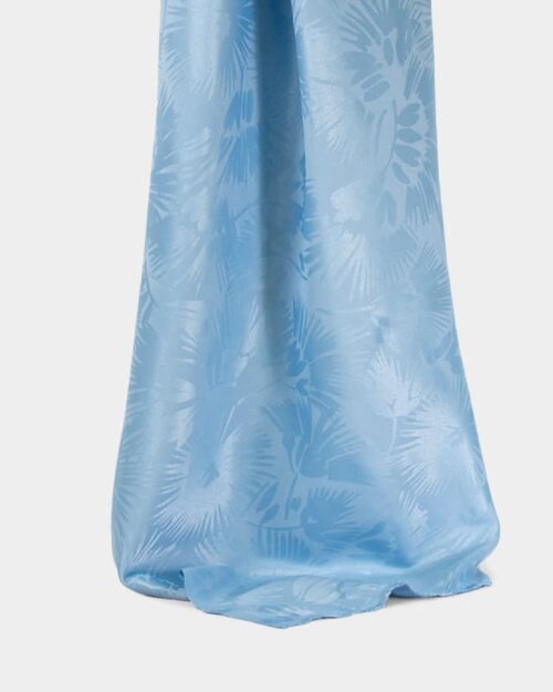 Inherent Fire Retardant Jacquard Fabric in LightSkyBlue for Home Textile, 180cm Width, 100% Polyester