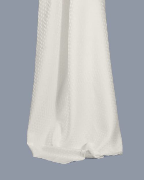 Inherent Flame Retardant Jacquard Fabric in White for Garment, Medical Curtain