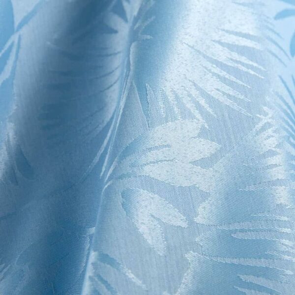 Permanent Flame Resistant Jacquard Fabric in LightSkyBlue for Curtains, 180cm Width, 100% Polyester