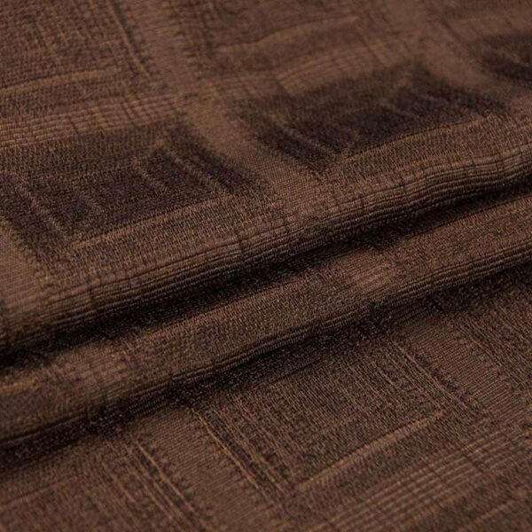 Inherent Flame Resistant Jacquard Fabric in SaddleBrown for Industry, 150cm Width, 100% Polyester
