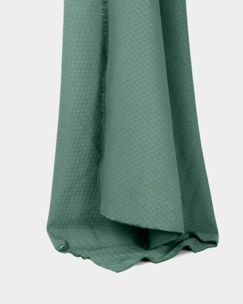Permanent Fire Resistant Small Jacquard Fabric in CadetBlue for Industry, 150cm Width, 100% Polyester