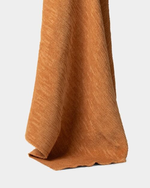 Permanent Fire Resistant Jacquard Fabric in SandyBrown for Home Textile, 150cm Width, 100% Polyester