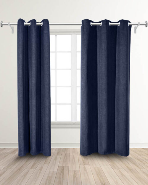 ermanent Flame Resistant Blackout Curtains Drape for Living Room, 6 Silver Grommet