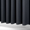 Flame retardant waterproof black shower curtain with checkered pattern