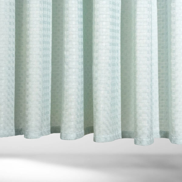 Flame retardant waterproof green shower curtain