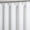 Flame retardant waterproof white striped shower curtain