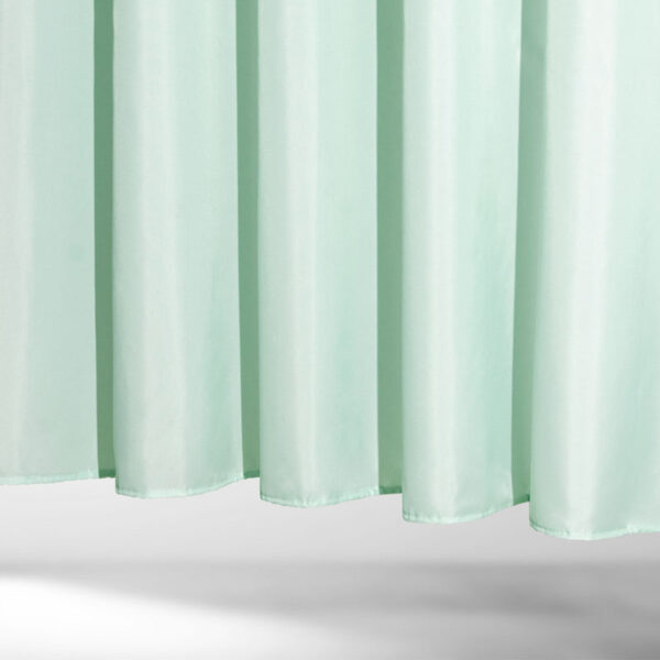 Flame retardant waterproof solid green shower curtain