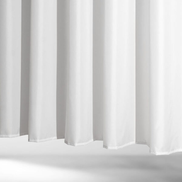 Flame-retardant waterproof pure white shower curtain with grommet