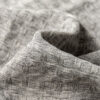 Flame retardant grey checkered shower curtain