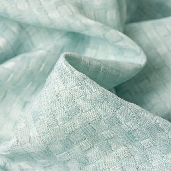 Flame retardant waterproof green shower curtain