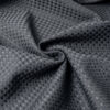 Flame retardant waterproof black shower curtain with checkered pattern