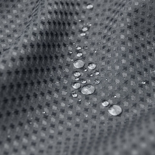 Flame retardant waterproof black shower curtain with checkered pattern