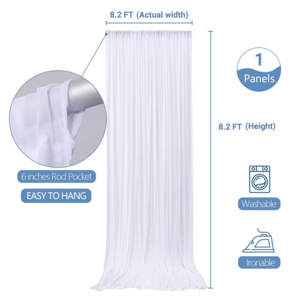Flame Retardant Chiffon Backdrop Curtains for Wedding Decoration