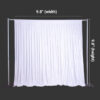 Flame Retardant White Velvet-Like Backdrop Curtain Drapes